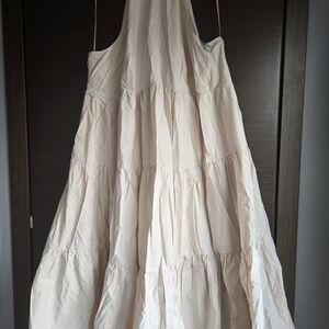 Anthropologie Cream Sleeveless Dress